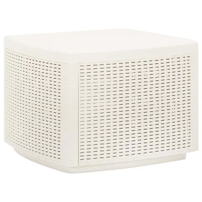 vidaXL Záhradný stôl biely 53x53x40 cm plast