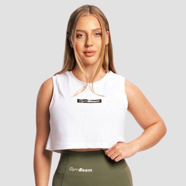 Dámske tielko Combat White - GymBeam, veľkosť L
