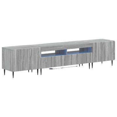 vidaXL 5-dielny LED TV kabinet Sivý Sonoma Kompozitné drevo