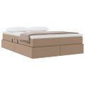 vidaXL Postel s úložným prostorem a matrací Kapučínová 140 x 190 cm
