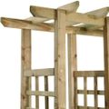 vidaXL Záhradná pergola s lavičkou a kvetináčmi impregnovaný masív