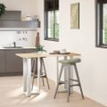 vidaXL Nohy barového stola v tvare T, 2 ks, biele, 40x35x(90-91) cm, oceľové
