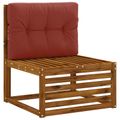 vidaXL Vankúš na paletu VIANEN 100% polyester Červená 70 x 50 x 12 cm