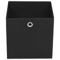 vidaXL Úložné boxy 4 ks, netkaná textília 28x28x28 cm, čierne