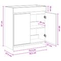 vidaXL Skriňa pod umývadlo do kúpeľne Biela 78,5 x 37,5 x 81 cm