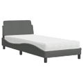 vidaXL Posteľ s matracom Dover tmavosivá 90x200 cm látka