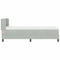 vidaXL Posteľ s pružinovým rámom Svetlosivá 200 x 80 cm Zamat