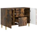 vidaXL Servírovacia skriňa Dymový dub 89 x 34,5 x 60 cm
