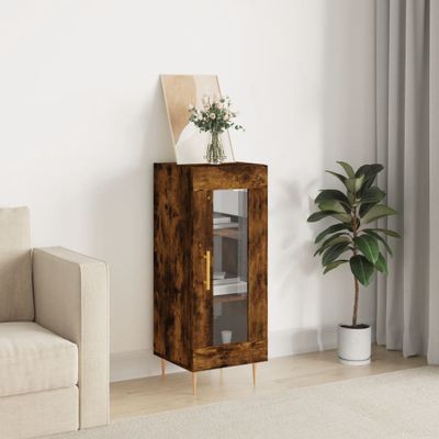 vidaXL Komoda dymový dub 34,5x34x90 cm spracované drevo