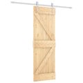 vidaXL Posuvné dvere 70 x 210 cm Masívne borovicové drevo (neupravené)