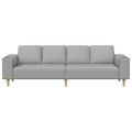 vidaXL Pohovka do obývačky Oblá šedá 250 x 77 x 76 cm Polyester