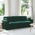vidaXL Pohovka Tmavozelená 228 x 78 x 80 cm Zamat