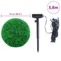 vidaXL Umelé buxusové gule s LED svetlami, 2 ks, zelená, 52 cm