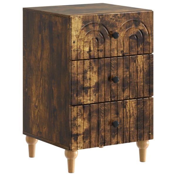 vidaXL Nočný stolík Dymový dub 43x 41 x 66,5 cm Kompozitné drevo