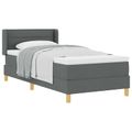 vidaXL Posteľ s pružinovým rámom Tmavo šedá 200 x 80 cm látka