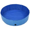 vidaXL Skladací bazén pre psov modrý 120x30 cm PVC