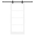 vidaXL Posuvné dvere ORKDAL 93 x 211 cm Biela a čierna