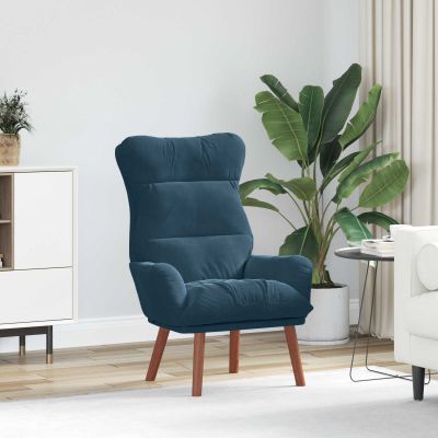 vidaXL kreslo Modrá 69 x 74 x 93 cm Zamat