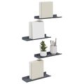 vidaXL Závesná polica 4 ks Antracit 30 x 9 x 2,5 cm Oceľ
