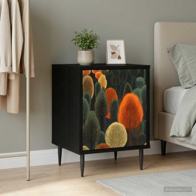 vidaXL Nočný stolík ZAANDAM Čierny dub 36 x 33 x 51 cm