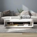 vidaXL Konferenčný stolík biely 110x50x33,5 cm borovicový masív