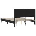 vidaXL Rám postele s LED pásikmi Čierna 120 x 200 cm Umelá koža