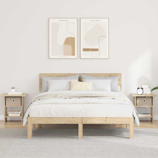 vidaXL Nočný stolík 2 pcs Sonoma dub 41 x 40 x 45 cm Kompozitné drevo