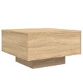 vidaXL konferenčný stolík s LED osvetlením dub sonoma 55x55x31 cm