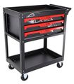 Dielenský vozík s náradím MECHANIC TROLLEY JASON 115, 3 zásuvky, 1 polica, 115 ks náradia SIXTOL