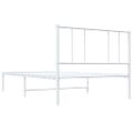 vidaXL Kovový rám postele s čelom biely 80x200 cm