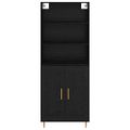 vidaXL Highboard Čierny dub 69,5 x 34 x 180 cm Kompozitné drevo