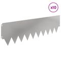 vidaXL Obrubník trávnika 10 ks 103 x 30 cm Oceľ Strieborná