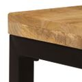 vidaXL Konferenčný stolík 100x50x35 cm, mangový masív a oceľ