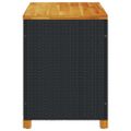 vidaXL Záhrad. úložný box čierny 110x55x63 cm polyratan akáciové drevo