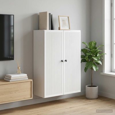 vidaXL Nástenná skrinka Biela 66 x 34,5 x 90 cm Kompozitné drevo