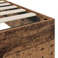 vidaXL Otomanový posteľný rám Staré drevo 203 x 140 x 25 cm