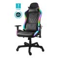DELTACO GAM-080, RGB Herná stolička čierna