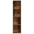 VidaXL knižnica Old Wood 36x30x143 cm Engineered Wood