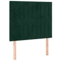 vidaXL Posteľný rám boxsping s matracom tmavozelený 100x200 cm zamat