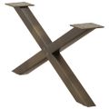 vidaXL Nohy konferenčného stolíka v tvare X, 2 ks, prírodná oceľ, 70 x (30-31) cm, oceľ