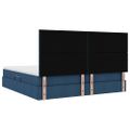 vidaXL Postel s úložným prostorem a matrací Modrá 200 x 200 cm látka