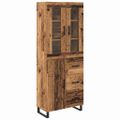 vidaXL Highboard 2 ks Staré drevo 69,5 x 34 x 180 cm Kompozitné drevo