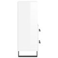vidaXL Komoda lesklá biela 34,5x34x90 cm spracované drevo
