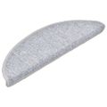 vidaXL 15 ks Nášľapy na schody bledosivé 56x17x3 cm