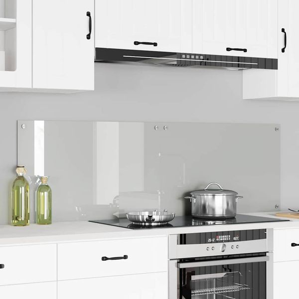 vidaXL Kuchynský obklad 2 pcs Priehľadná 80 x 50 cm tvrdené sklo
