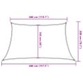 vidaXL Slnečná plachta 160 g/m² lichobežníková svetlosivá 3/4x2 m HDPE