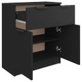 vidaXL Komoda čierna 60x30x70 cm kompozitné drevo