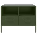 vidaXL TV skrinky 2 ks olivovo-zelené 68x39x50,5 cm oceľ