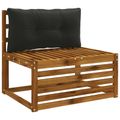 vidaXL Vankúš na chrbát PUTTEN 100% polyester Čierna 70 x 40 x 10 cm