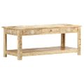 vidaXL Konferenčný stolík 110x50x45 cm mangovníkový masív ručne maľovaný